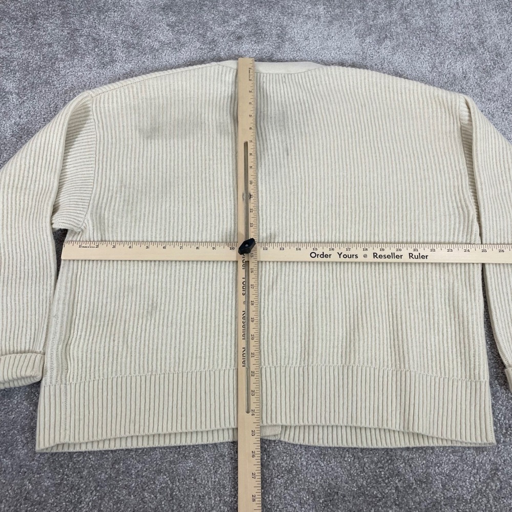 Patagonia Cardigan Sweater Womens Extra Large Recycled Wool Blend Ribbed Ivory - Picture 8 of 13